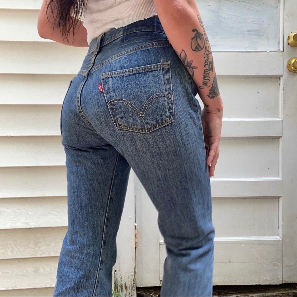 80S 501 LEVIS MID RISE STUDENT SLIM FIT MID RISE RARE VINTAGE MEDIUM WASH JEANS - Picture 7 of 7